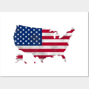 American Flag Red White And Blue Stars And Stripes Posters and Art